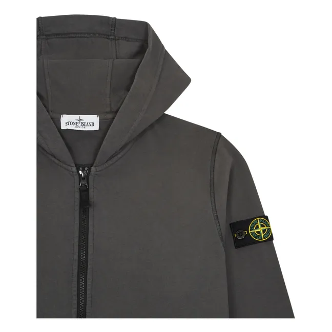 Logo-Zipper-Sweatshirt | Graublau