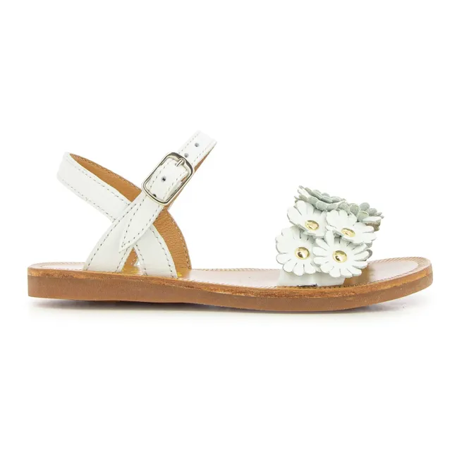 Plagette Multi Flo sandals | White