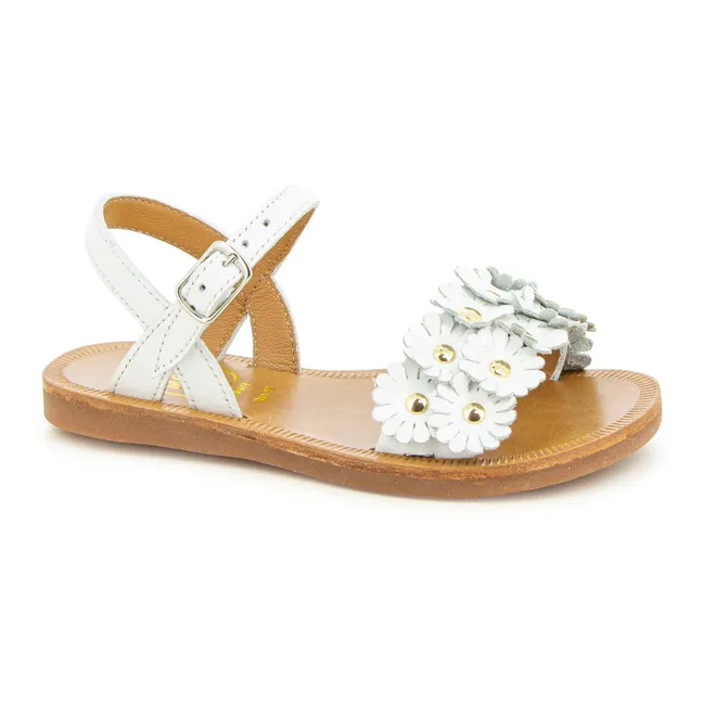 Plagette Multi Flo sandals | White