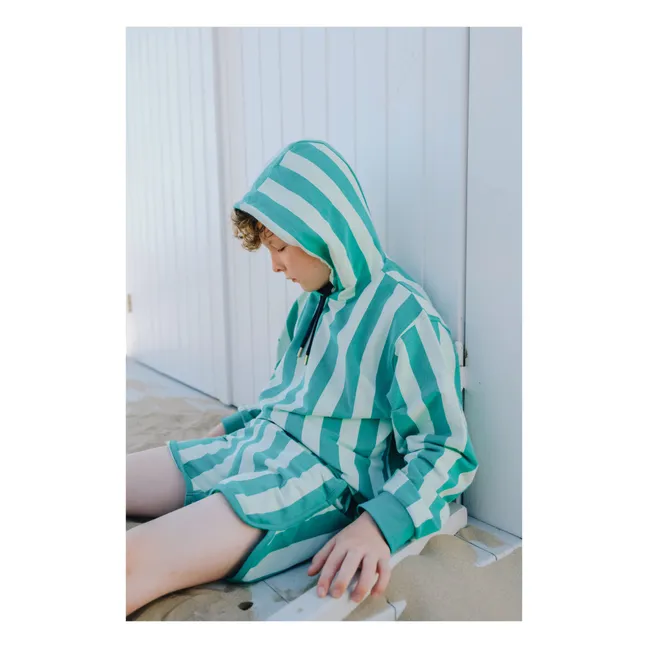 Kim Shorts Stripe Organic Cotton | Mint Green