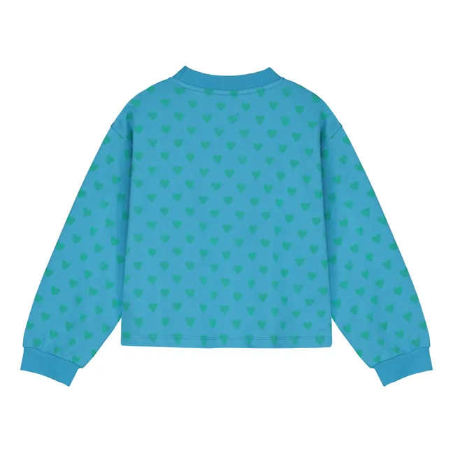 Sudadera de algodón ecológico Michel Cœur | Turquoise