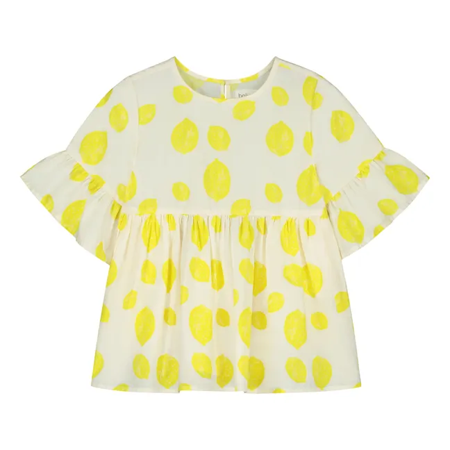 Pia Blouse Lemon Organic Cotton | Yellow
