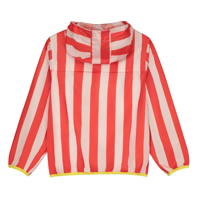 Cortavientos Remy Stripe Algodón orgánico | Rojo