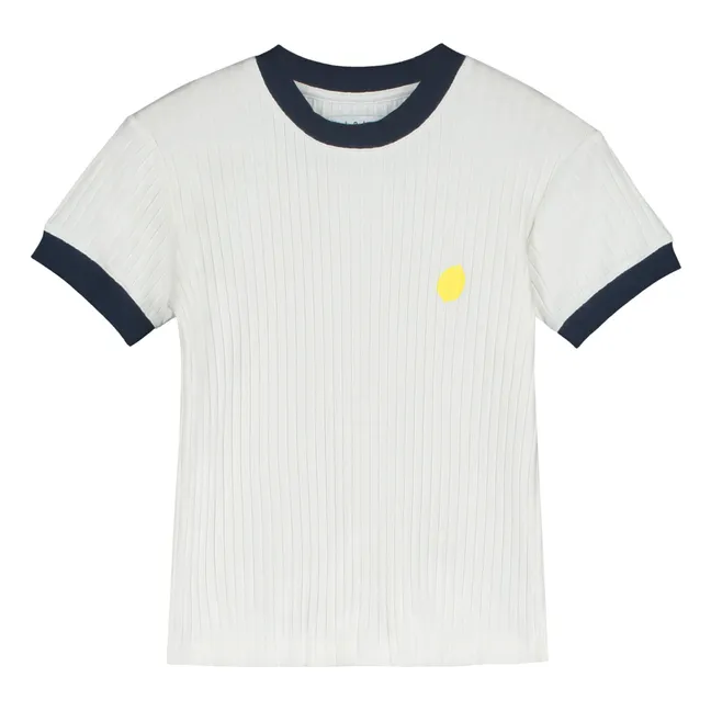 T-Shirt Rima Zitrone Bio-Baumwolle | Weiß