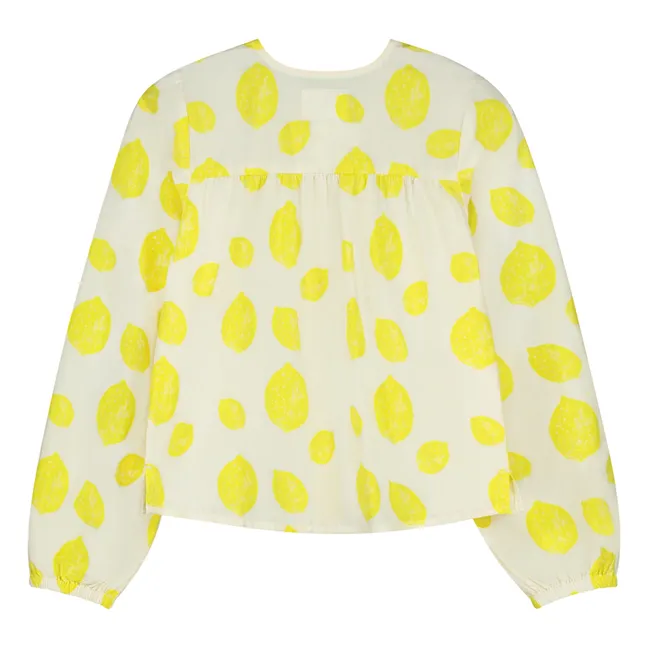 Sasha blouse Lemon Organic cotton | Yellow