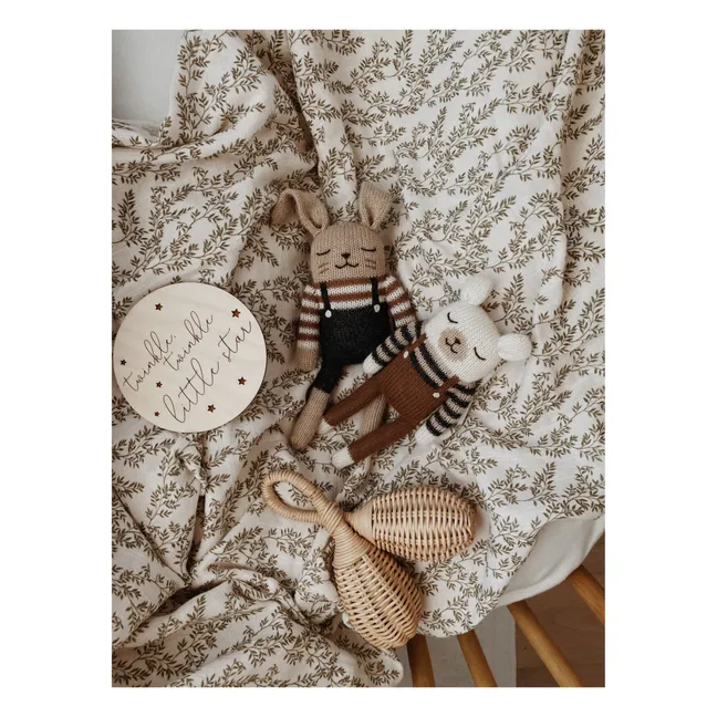 Pupazzetto - Coniglio con salopette | Nero