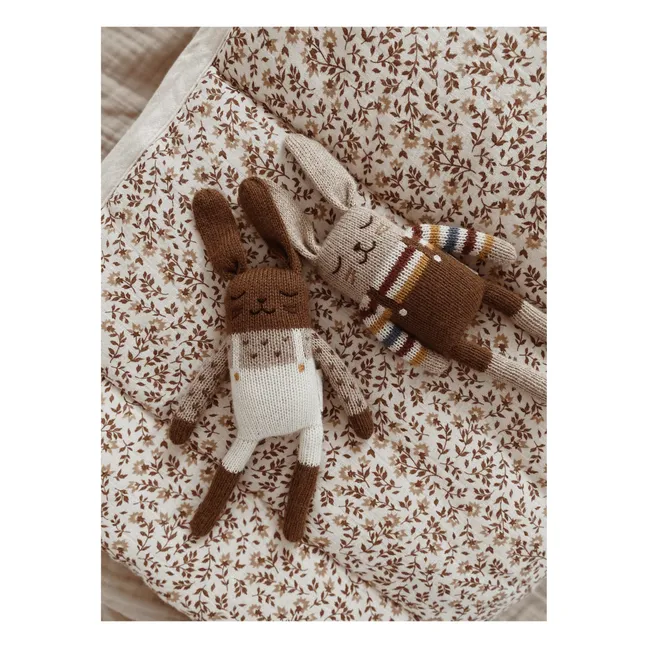 Rabbit rainbow sweater soft toy