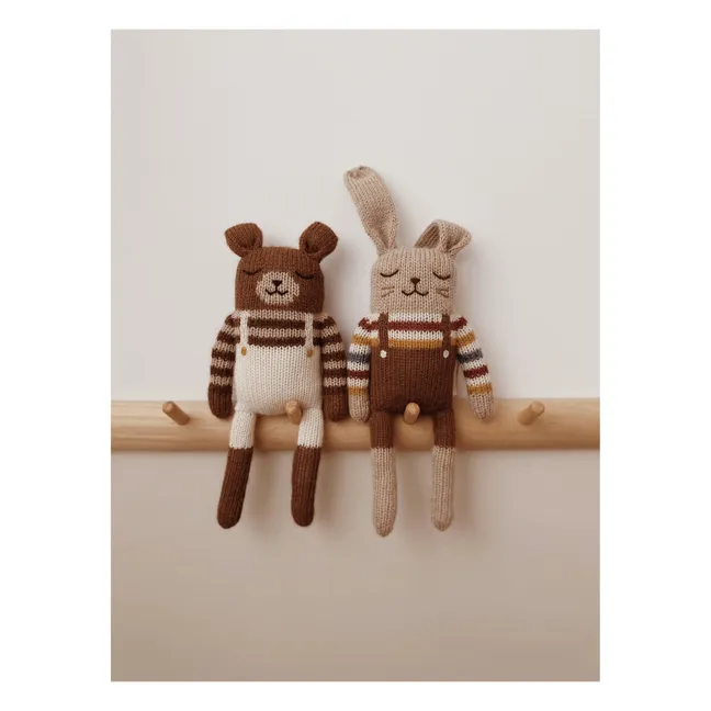 Doudou Lapin pull arc-en-ciel