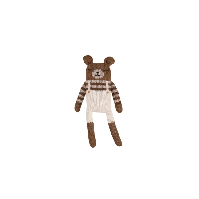 Schmusetuch Bär Latzhose | Seidenfarben