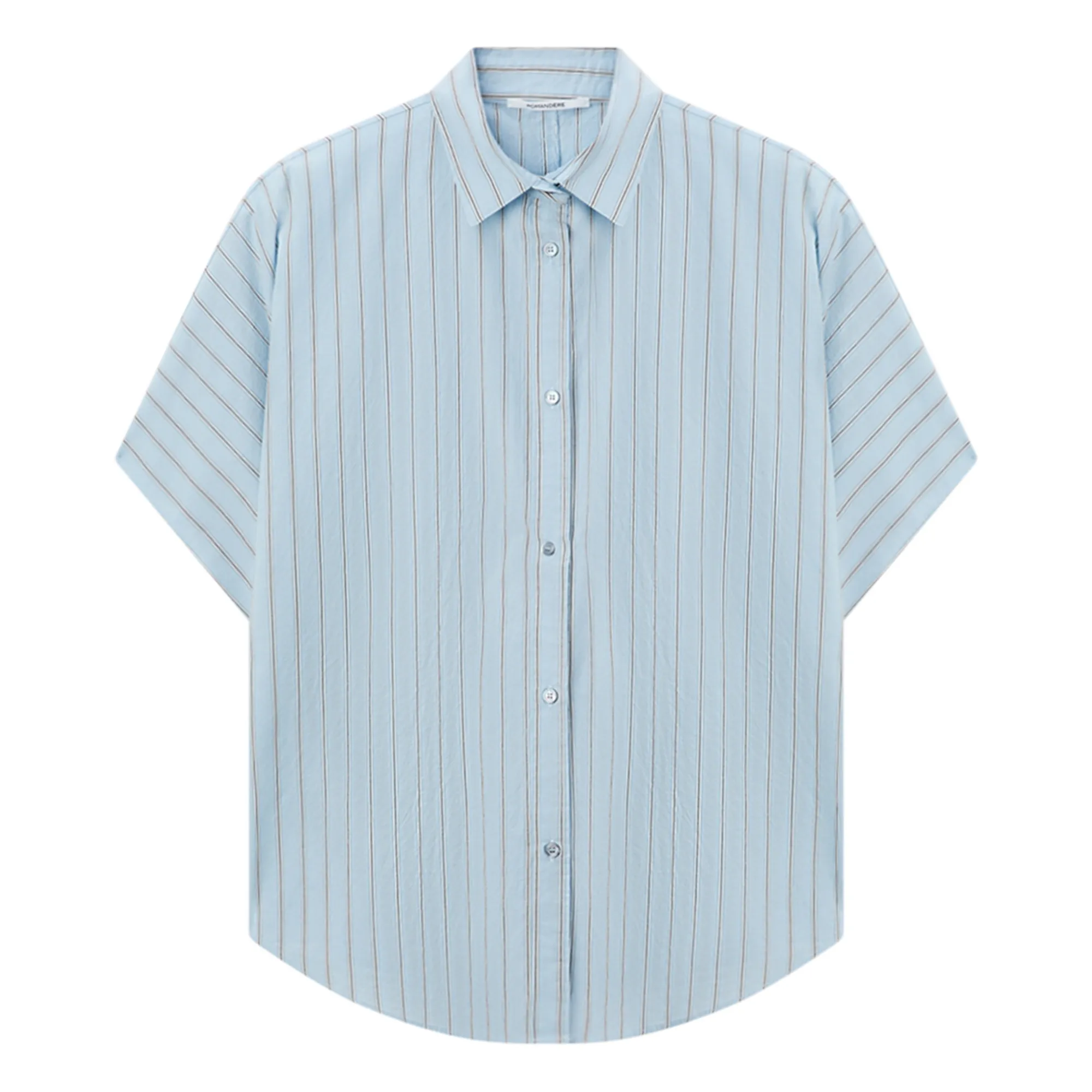 Pomandère Blue Striped Short Sleeve Shirt