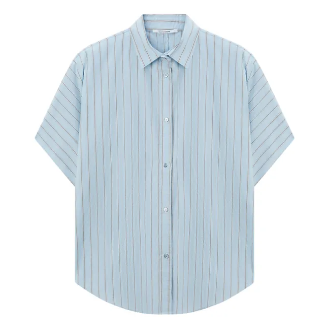 Striped Short Sleeve Shirt | Blue