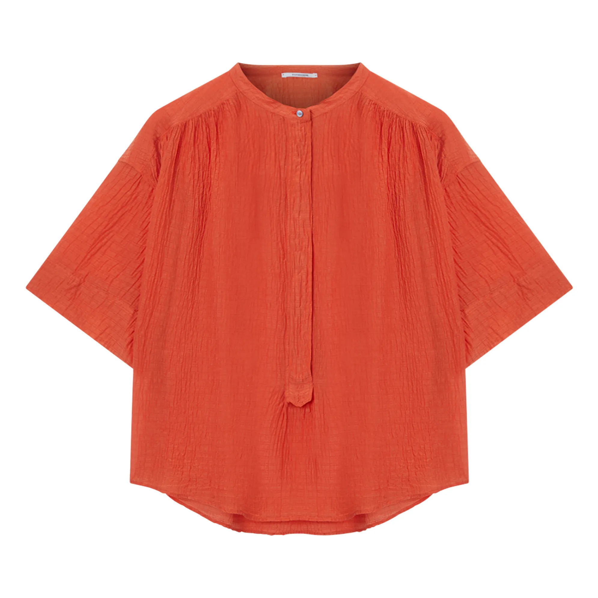Pomandère Orange Cotton And Silk Blouse