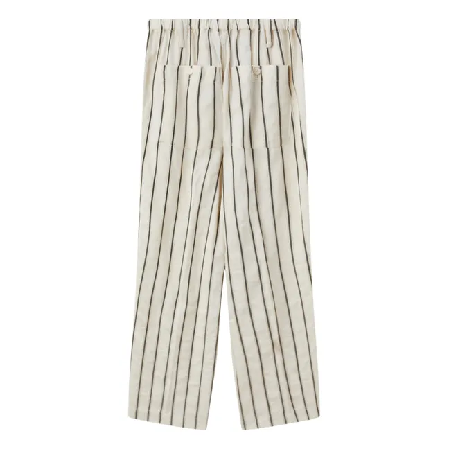 Elasticated Stripe Pants | Off white