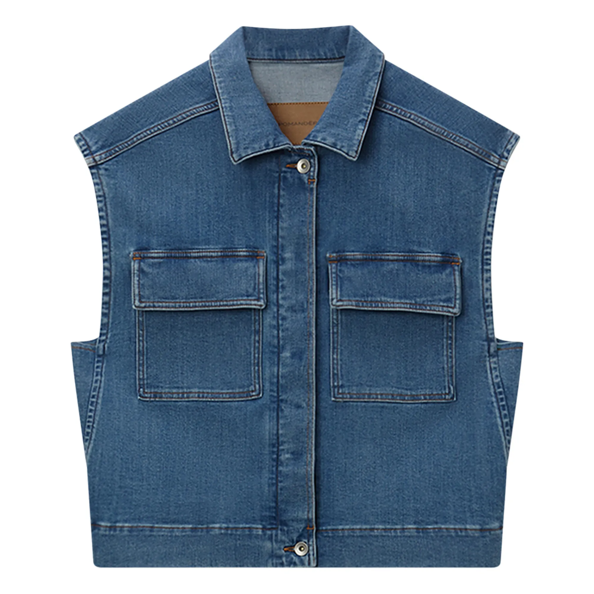 Pomandère Blue Sleeveless Denim Jacket