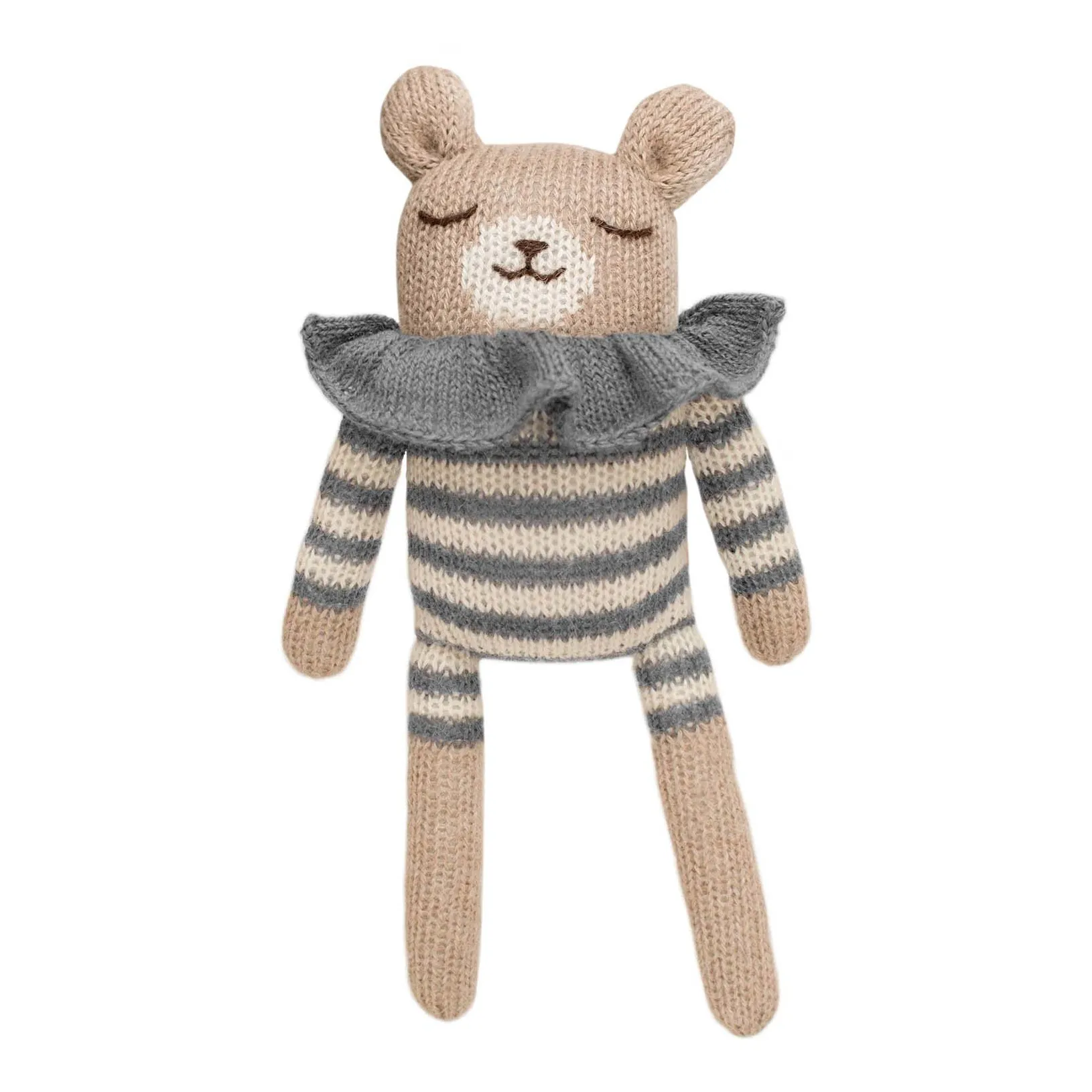 Main Sauvage - Doudou Ourson barboteuse rayée (Main Sauvage) - Image 1