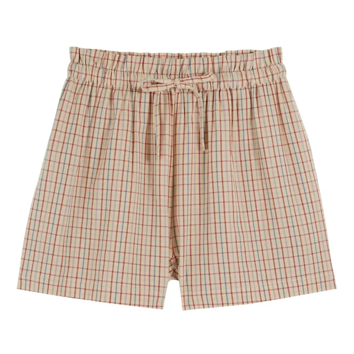 Short Zehra Carreaux - Collection Femme | Beige- Image produit n°0