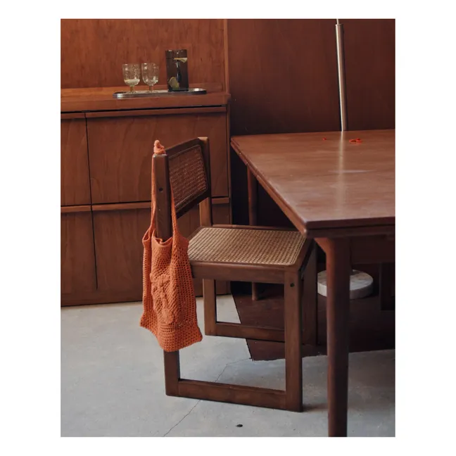 Handgehäkelte Netztasche - Damenkollektion | Orange