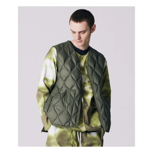 Ärmellose Reißverschlussjacke Military Unisex Nylon | Grünolive