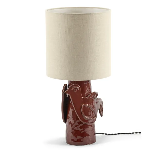 Paloma stoneware table lamp, Marie Michielssen | Red