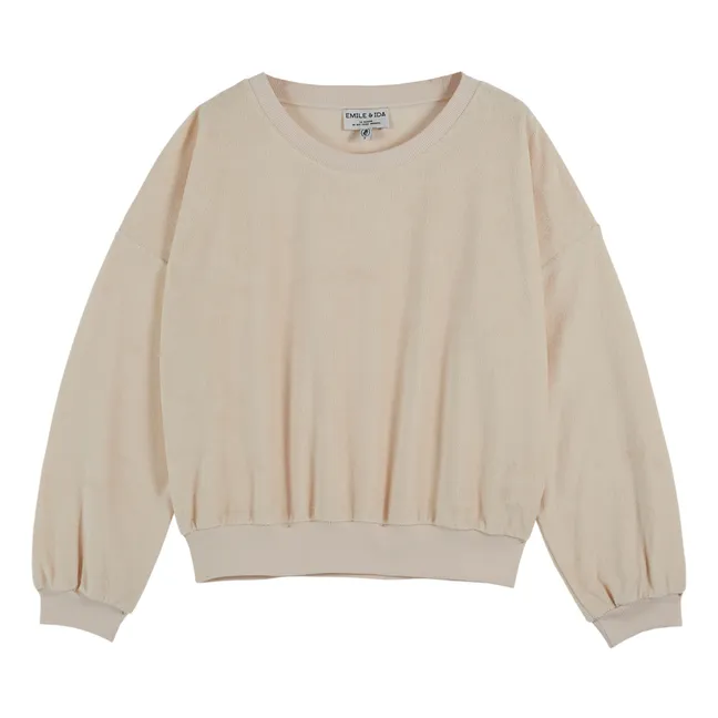 Sweatshirt Zahara Frottee - Damenkollektion | Cremefarben