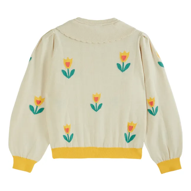Zalipe Tulip Organic Cotton Vest - Women's Collection | Ecru