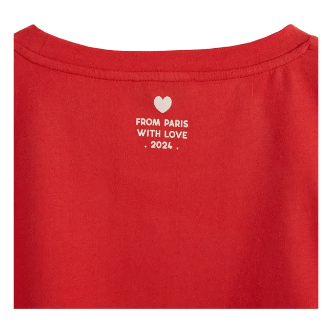 Camiseta de algodón ecológico Zaris - Colección Mujer | Rojo