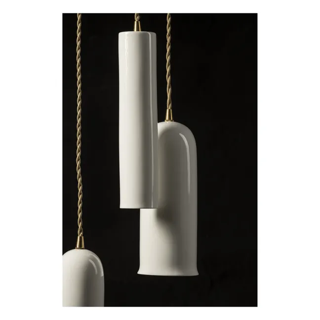 Olympia N°4 porcelain hanging lamp, Anita Le Grelle | White