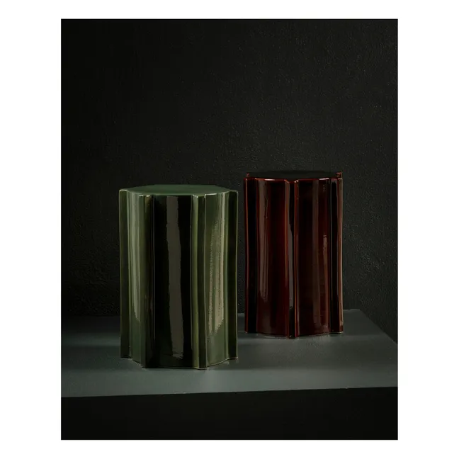 Pawn stoneware side table, Marie Michielssen | Green