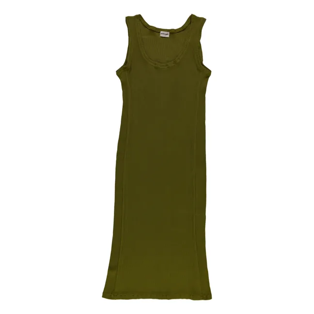 Vestido Ribbed Bean - Colección Femenina | Verde Kaki