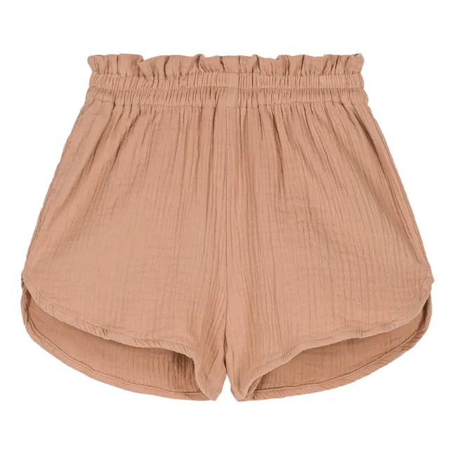 Georgette Cotton Gauze Shorts | Dusty Pink