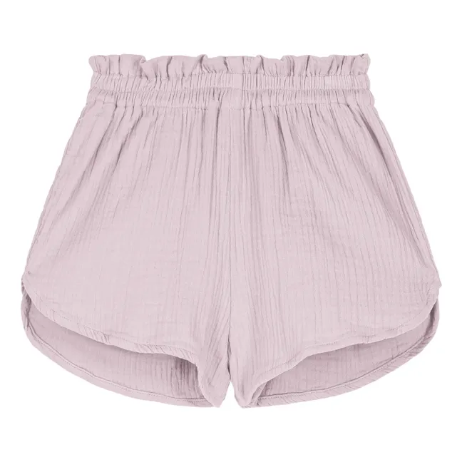 Georgette Cotton Gauze Shorts | Mauve