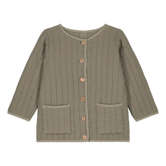 Mahé Quilted Jacket | Taupe brown