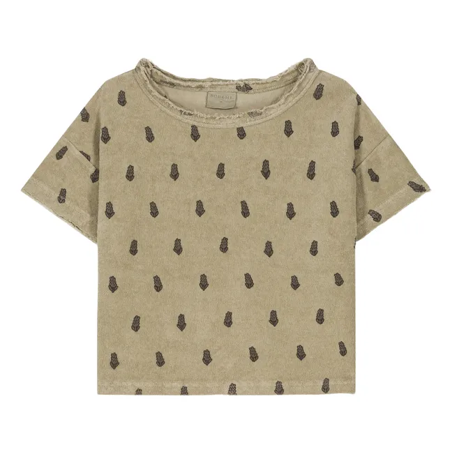 Essential Lavender Sponge T-shirt | Taupe brown