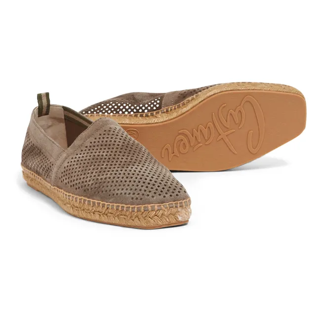 Espadrilles Pablo Perforated Suede  | Taupe brown