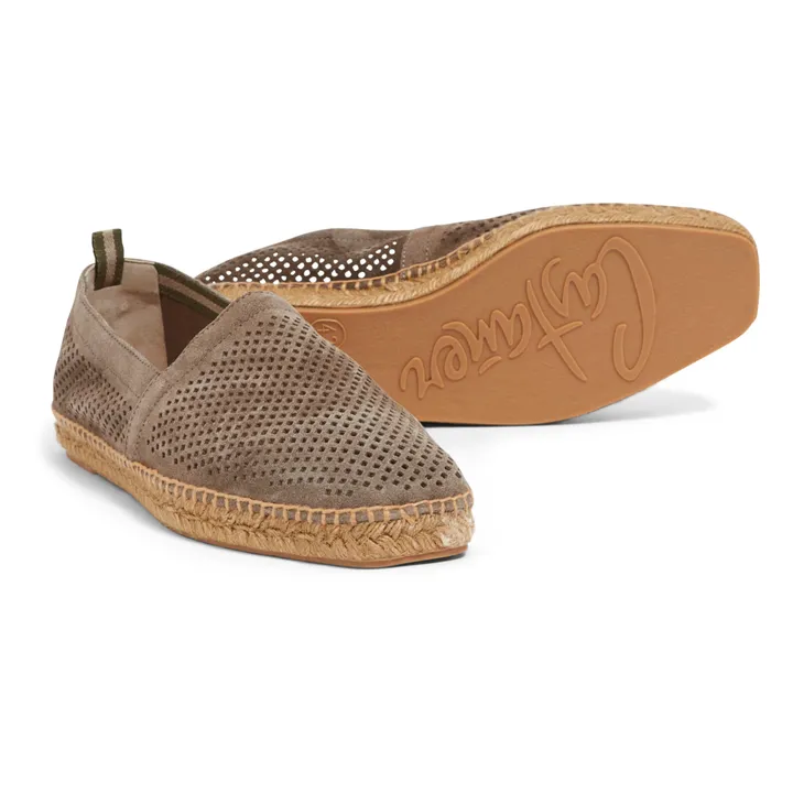 Espadrilles Pablo Suède Perforées  | Taupe- Image produit n°1
