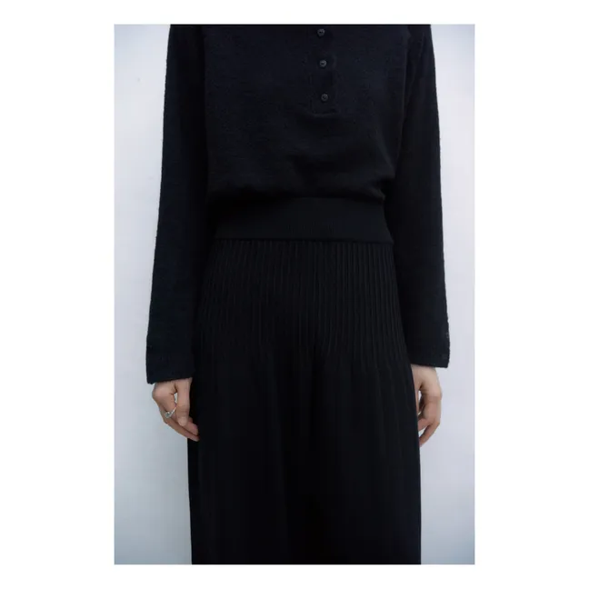 Pantalon Pleated | Noir