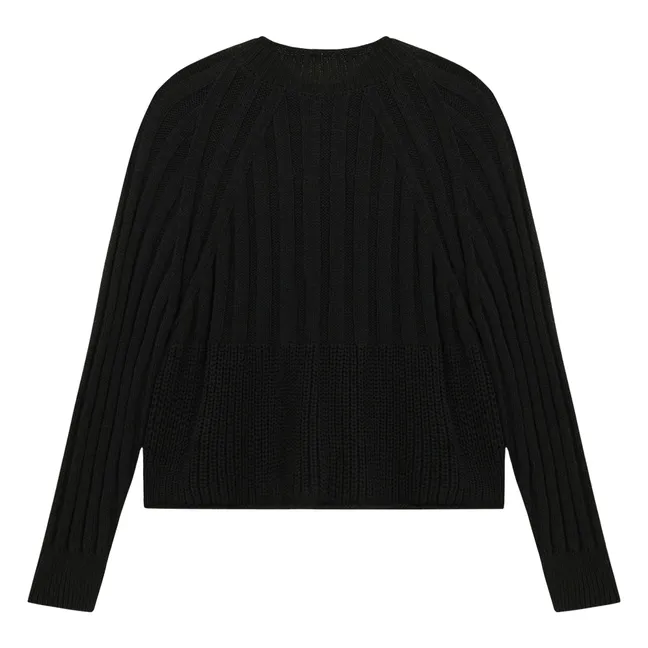 Ribbed Pullover | Black