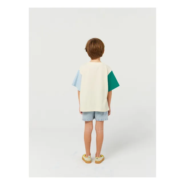 Exclusiva de Bobo Choses x Smallable - Camiseta bicolor Caballo | Crudo