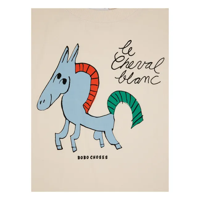 Exclusivity Bobo Choses x Smallable - Two-colored Horse T-Shirt | Ecru