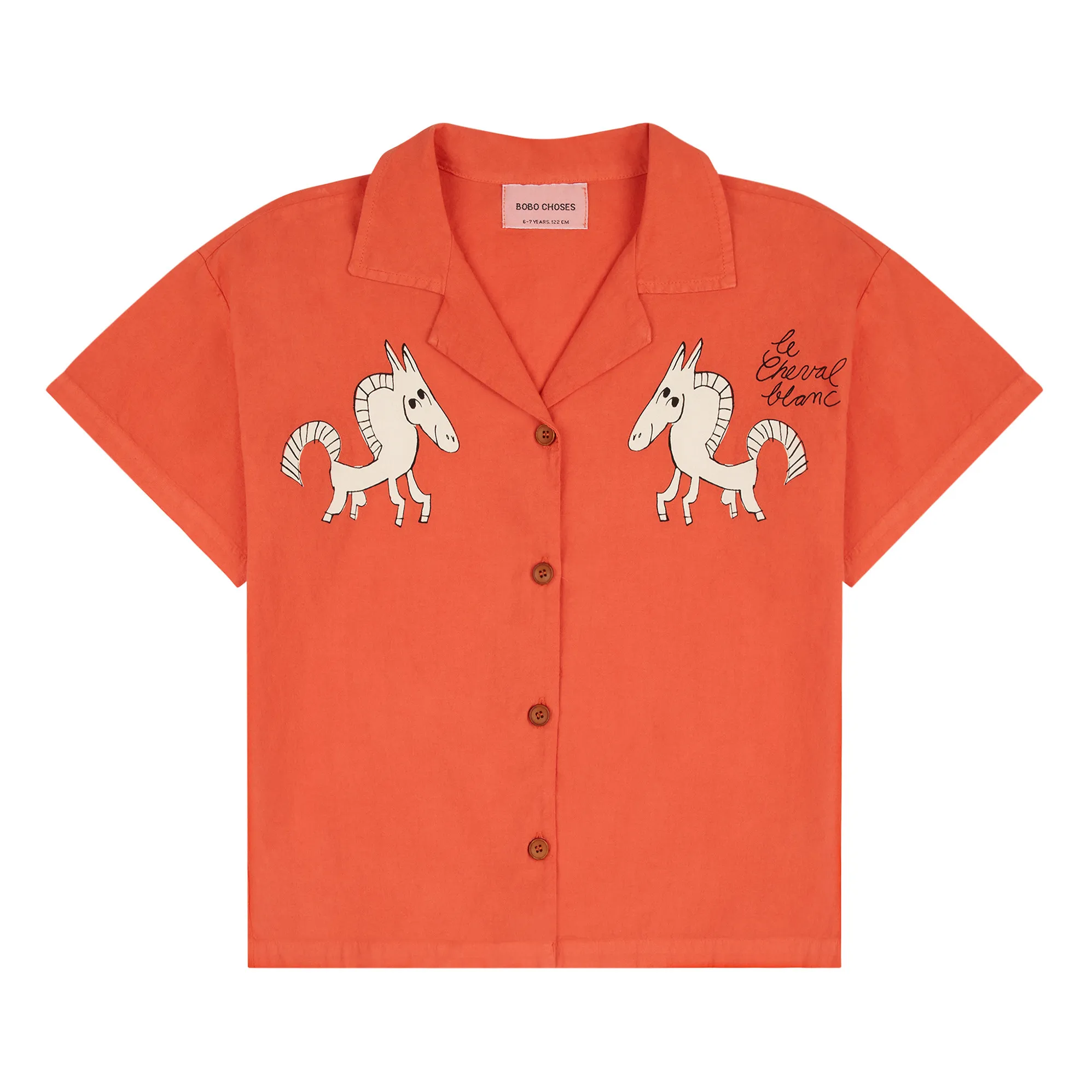 Bobo Choses Terracotta Exclusive X Smallable - White Horse Shirt