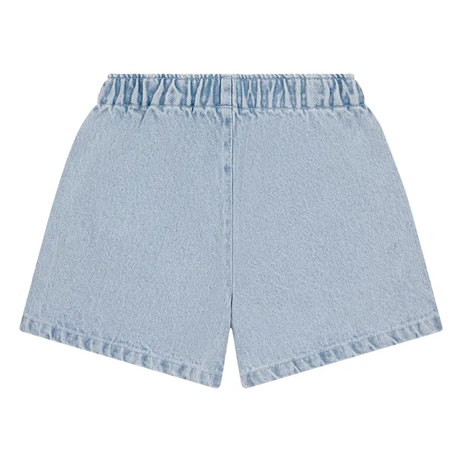 Exclusivité Bobo Choses x Smallable - Embroidered Denim Shorts | Denim blue