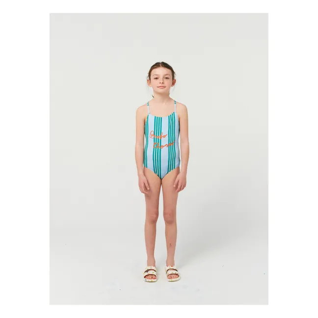 Exclusivité Bobo Choses x Smallable - 1 Piece Striped Swimsuit | Light blue