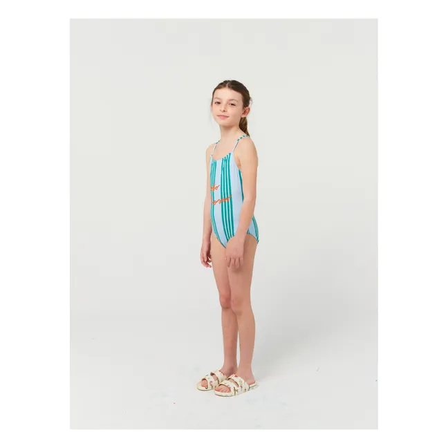 Exclusivité Bobo Choses x Smallable - 1 Piece Striped Swimsuit | Light blue