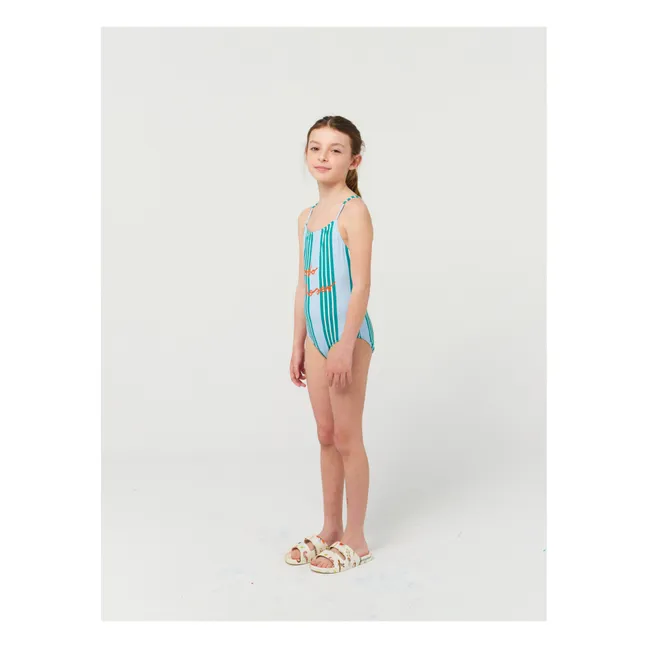 Exclusivité Bobo Choses x Smallable - Maillot 1 Pièce Rayé | Bleu ciel