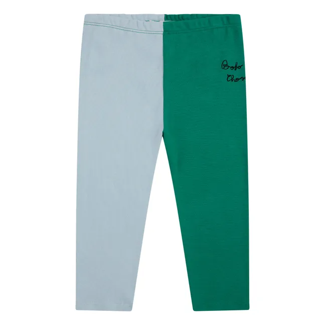 Exclusivité Bobo Choses x Smallable - Legging bicolor de algodón orgánico | Verde