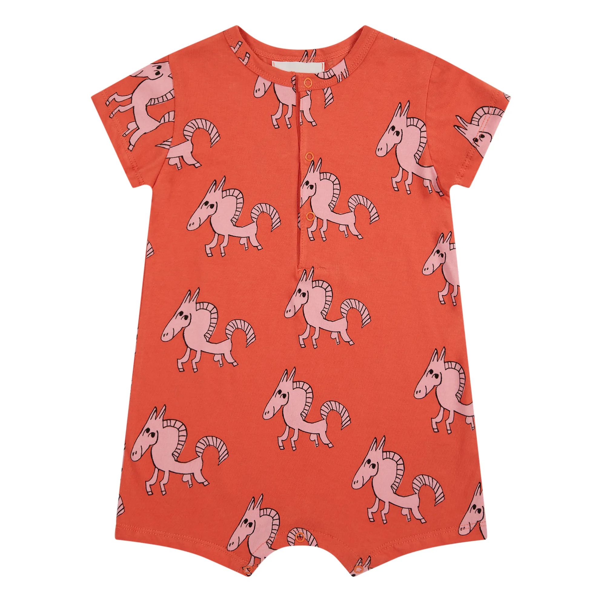 Bobo Choses Terracotta Exclusivité X Smallable - Organic Cotton Horse Romper
