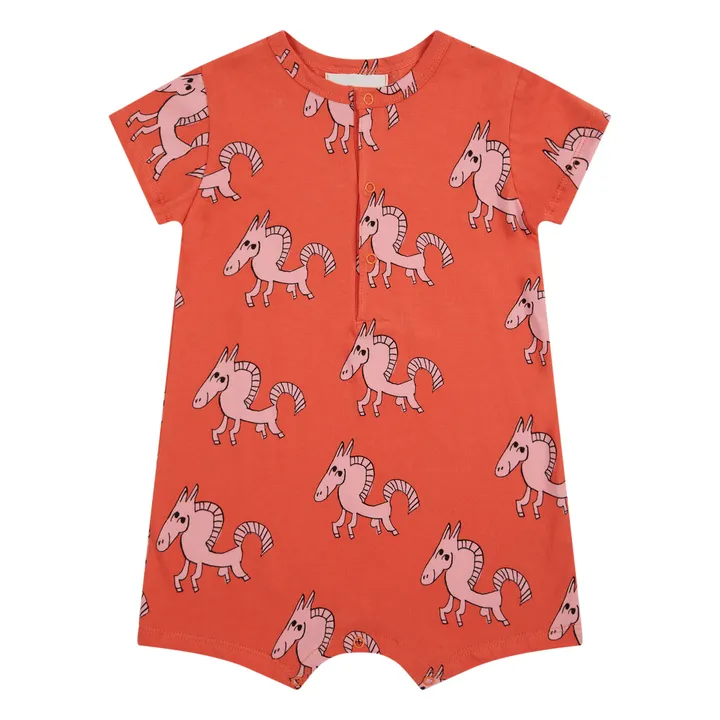Exclusivo de Bobo Choses x Smallable - Pelele Caballo de Algodón Ecológico | Terracotta- Imagen del producto n°0