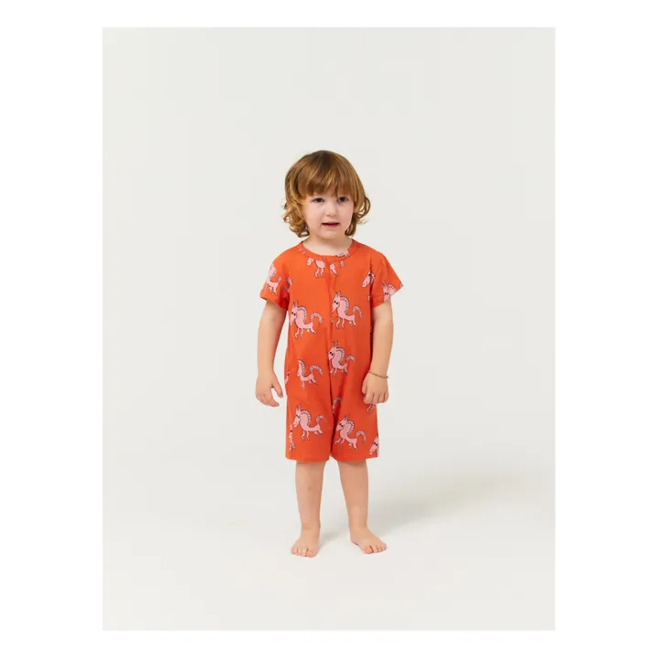 Exclusivo de Bobo Choses x Smallable - Pelele Caballo de Algodón Ecológico | Terracotta- Imagen del producto n°1