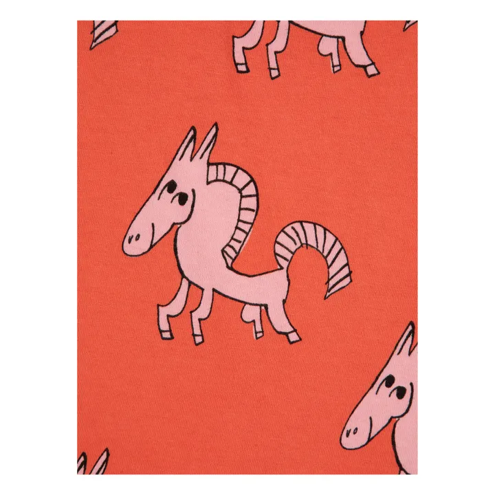 Exclusivo de Bobo Choses x Smallable - Pelele Caballo de Algodón Ecológico | Terracotta- Imagen del producto n°3