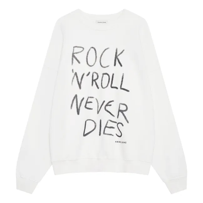 Sweatshirt Miles Rock'n'Roll Bio-Baumwolle | Elfenbeinfarben